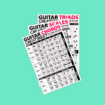 Small Guitar Cheatsheet Bundle (3 Pack) image 1