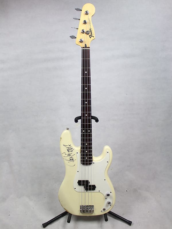 Used Fender Mexican Precision Bass Signed By Robert Trujillo Reverb