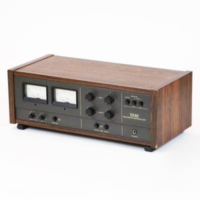 1970s Teac Tascam Recorder / Reproducer Faux Rosewood Laminated Cabinet Vintage 35-2 1/4” Stereo Analog Tape Machine Meter Bridge image 1