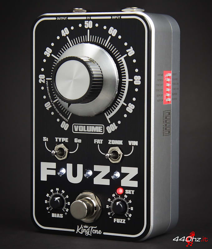 King Tone Guitar miniFUZZ V2 Silver/Black Top | Reverb Finland