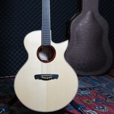 Hsienmo MJC Full Solid Acoustic Guitars Mahogany image 1