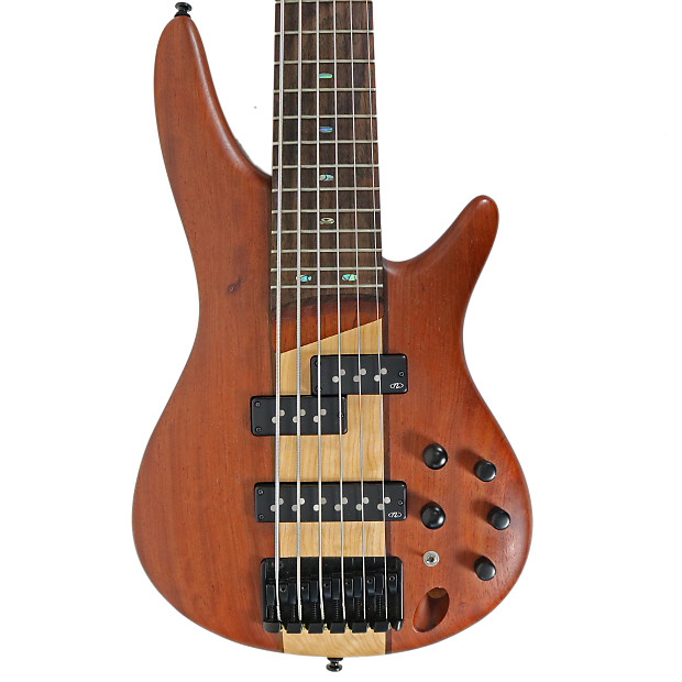 Ibanez SR756NTF Electric Bass Natural Flat image 2