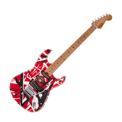 EVH Striped Series Frankie Red / White / Black Stripes Relic 2020