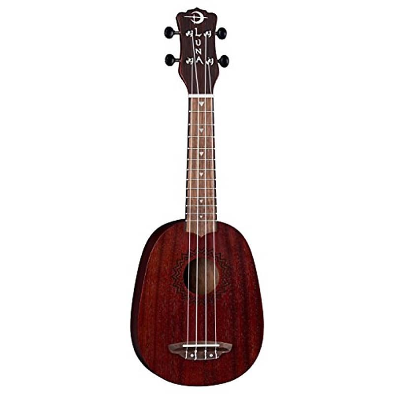 Luna Guitars UKE VMP RDS Luna Uke Vintage Mahogany Pineapple - Red Satin image 1