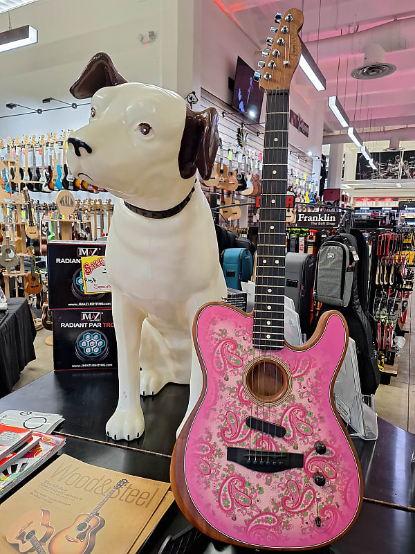 Fender American Acoustasonic Telecaster  Pink Paisley image 1