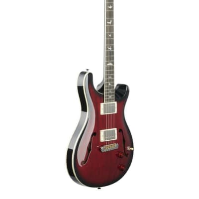 PRS SE Hollowbody Standard Electric Fire Red Burst with Case image 8