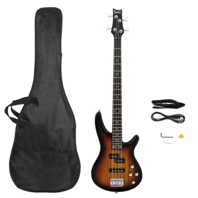 Glarry GIB Electric Bass Guitar Full Size 4 String 2020s - Sunset Color for sale