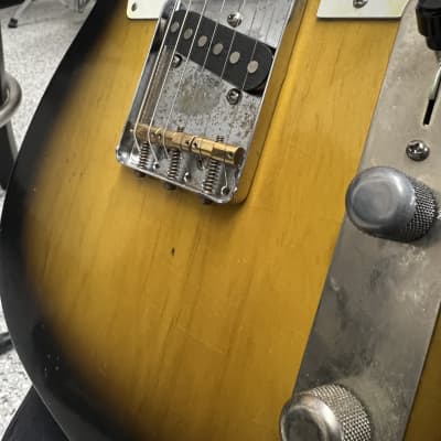 D’Light Custom Guitars “Cooder-Caster” Pine T-Style 2023 Tobacco Burst image 8