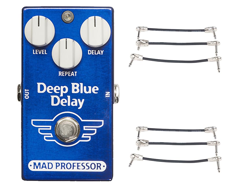 Mad Professor Deep Blue Delay + 2x Gator Patch Cable 3 Pack image 1