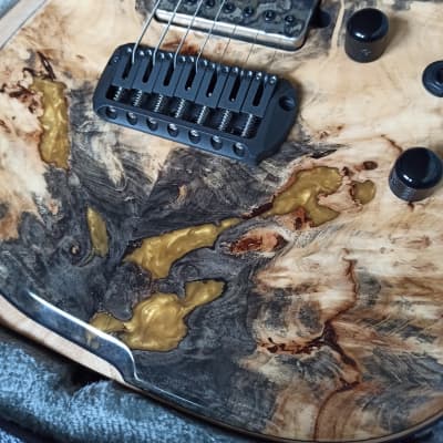 ESP Custom Shop M-II 7 NT Buckeye Burl Experimental Series 7-String Mint image 5