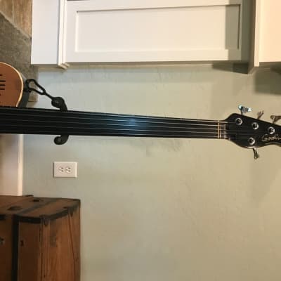 Godin A5 Ultra Semi-Acoustic Fretless 5-String Bass Natural image 3