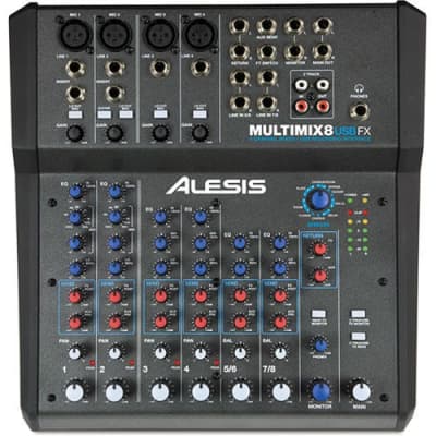 Alesis MultiMix 8 USB FX 8 Channel Mixer with Effects / USB Audio Interface image 1
