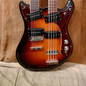 Mosrite Doubleneck 4/6 Bass Guitar  1973 Sunburst image 2
