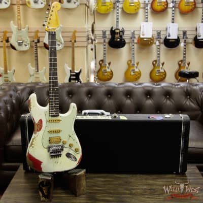 Fender Custom Shop White Lightning Floyd Stratocaster Heavy Relic Rosewood Board 21 Frets Torino Red image 12