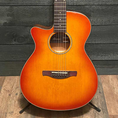 Ibanez AEG58L Cutaway Left-Handed Acoustic Electric Guitar Violin Burst image 1
