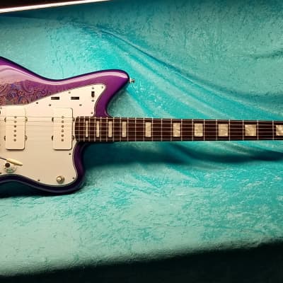 USA Jazzmaster Style Guitar, Duncan A-II Pickups, Warmoth Neck, Custom Purple'burst  Paisley 2021 image 2
