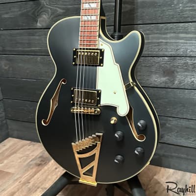 D'Angelico Deluxe SS TP LE Proto Matte Charcoal Semi Hollow Body Electric Guitar w/ Case image 3