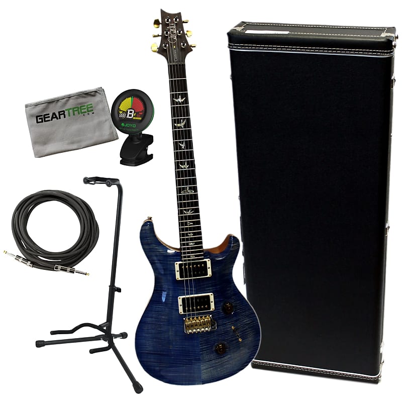 PRS CUSTOM 24 FADED BLUE JEAN 10 TOP  w/ Case, Polish Cloth, Cable, Stand and Tuner image 1