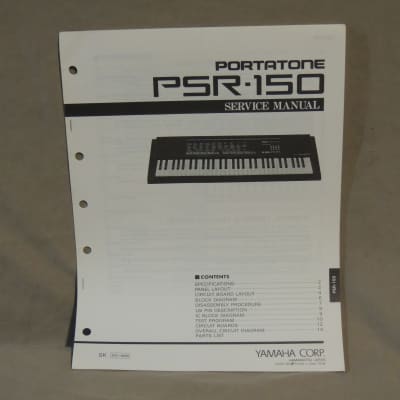 Yamaha Portatone PSR-150 Service Manual [Three Wave Music]