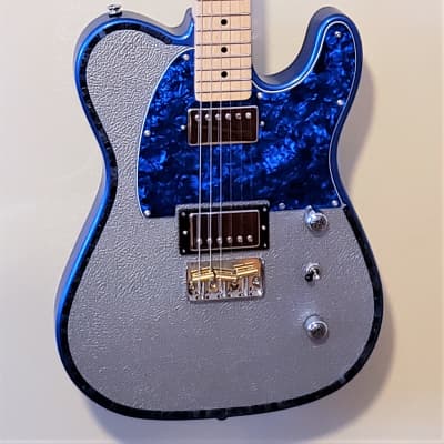 Custom Designed  & Crafted Blue Tele-style Silver Tolex/Dumortierite Stones #023 image 8
