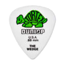 Dunlop 424R.88 Tortex Wedge Guitar Picks White/Green 0.88mm 72-Pack