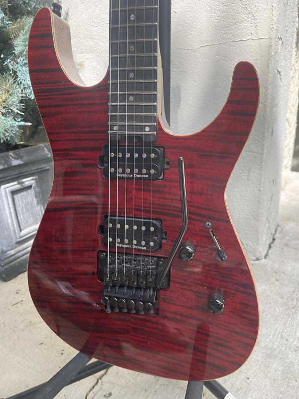 2019 ESP USA M-II FR Red Flame Maple | Reverb