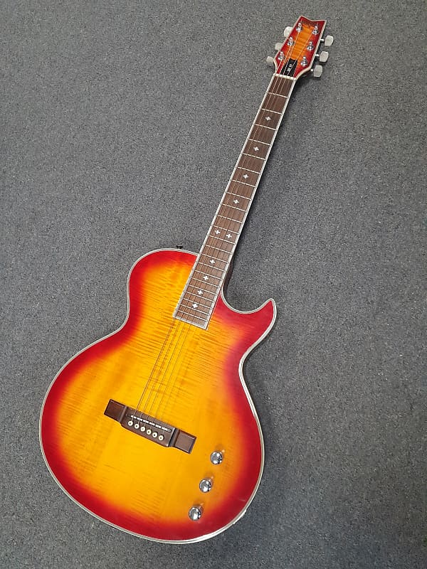 Washburn Sbf 80 Sunburst With Acoustic Pickup Reverb