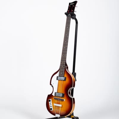 Hofner Ignition Violin Bass Guitar - Sunburst, Case, Left image 6