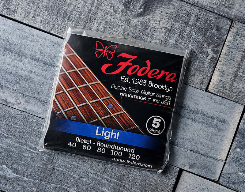 Fodera 40120 Nickel Roundwound Bass Guitar Strings Reverb
