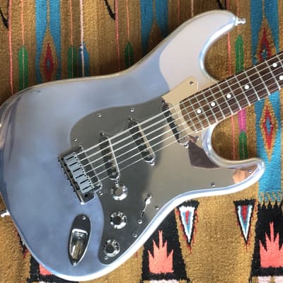 Fender 40th Ann Aluminum Body American Standard Stratocaster with Hollow Aluminum Body, Rosewood Fretboard 1994 Polished Aluminum Finish image 2