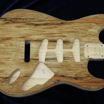 Spalted Maple Top / Aged Pine Wood Strat body - Standard - 3lbs #3275 image 2