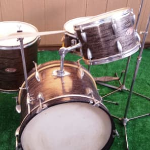1960s Olympian MIJ Rare Finish Drum set 12, 14, 20, snare Cool retro color image 4