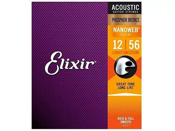 Elixir 16077 Acoustic Phosphor Bronze Nanoweb Light/Medium image 1