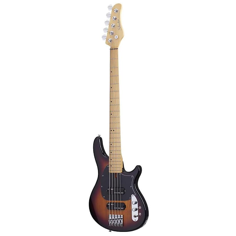 Schecter CV-5 5-String Bass Guitar (3-Tone Sunburst, Maple Fretboard) image 1