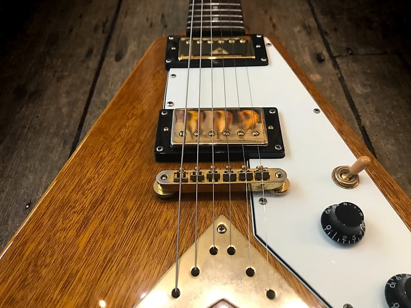 1998 Epiphone '58 Korina Flying V reissue in Natural finish