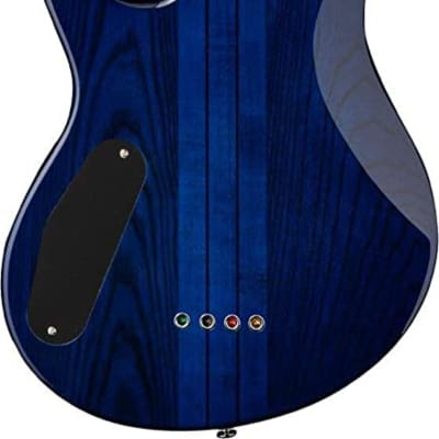 PRS SE Kingfisher 4-String Bass Guitar, Blue Wrap Around Burst w/ Gig Bag image 3