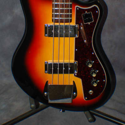 Video Demo 1966 Conrad Model 1246 Full Scale Bass Guitar New Strings Original Soft Shell Case image 2
