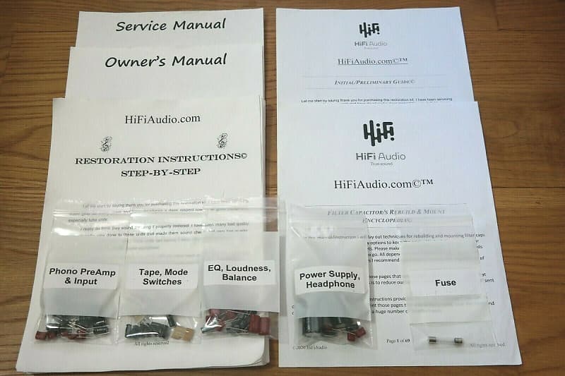 McIntosh C504 restoration kit filter capacitor repair rebuild fix  			