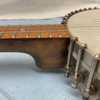 5 String Banjo Fifty Bracket Early 1900s Includes Padded Case & An Inlaid Peghead image 16
