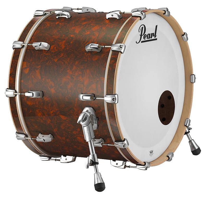 Pearl Music City Custom 20"x18" Reference Series Bass Drum w/o BB3 Mount BURNT ORANGE ABALONE RF2018BX/C419 image 1