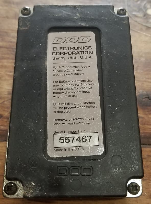 DOD FX55B Supra Distortion Pedal 1990s USA | Reverb