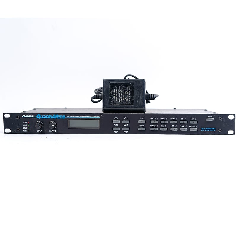 Alesis Quadraverb Multi-Effects Processor Rackmount with Power Supply - EQ,  Delay, Reverb and Chorus/Flange