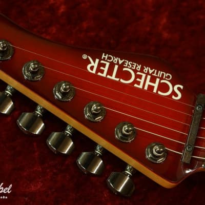 MIJ Schecter NV-4-24-FM/AS-LTD See Thru Red Sunburst w/ free