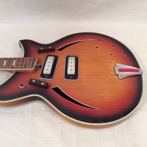 Vintage 1960's Kingston Hollowbody Bass Guitar Project for Parts or Restoration image 8
