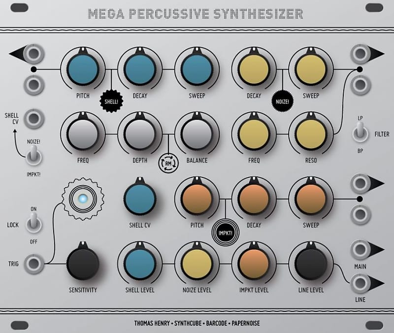thomas henry mega percussive synth (MPS), papernoise version Reverb