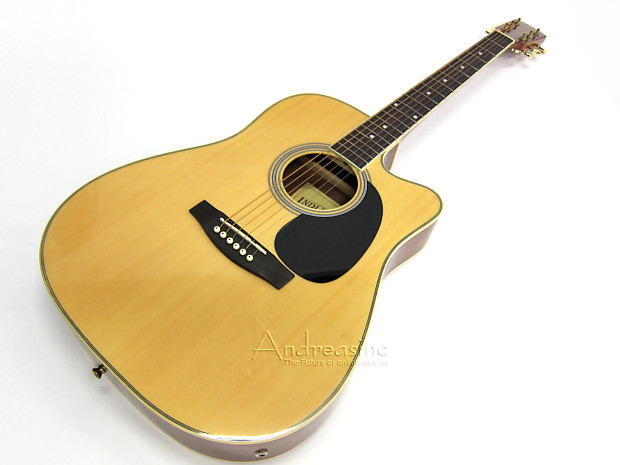Indiana Thin Body Acoustic/Electric Guitar - Natural
