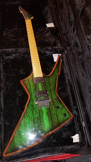 LEF Custom Guitars Explorer 2017 Green Burst