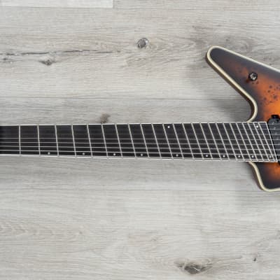 Dean ML Select 8-String Multiscale Guitar, Satin Natural Black Burst, Kahler Tremolo image 6