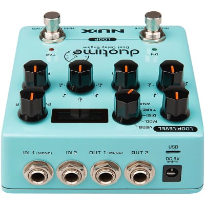 NUX Duotime Dual Delay Engine Effects Pedal Blue | Reverb