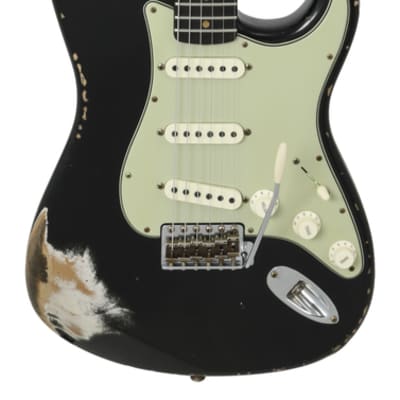 Fender Custom Shop 1960 Stratocaster Heavy Relic Aged Black image 2
